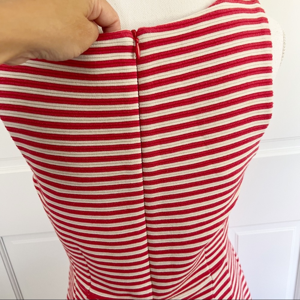 Boden Ribbed Striped Knit Sleeveless Ponte Dress - Picture 4 of 5